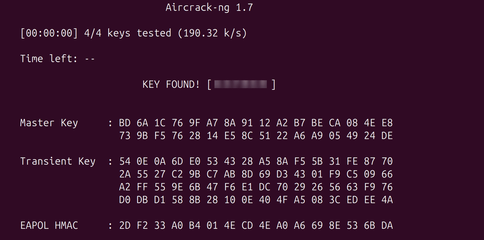 wifi hacking key found