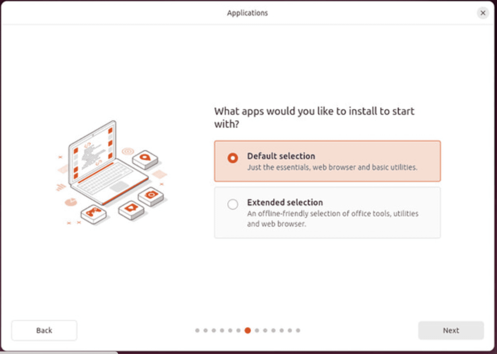 Default ubuntu installtion