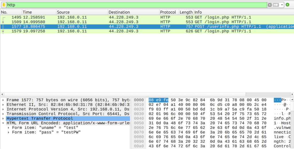 wireshark capture