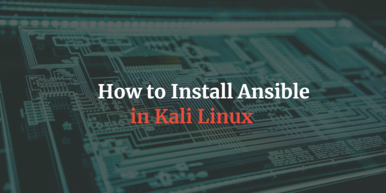 how to install ansible in kali linux