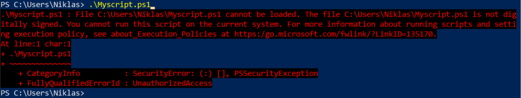 Powershell error