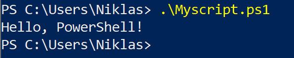 Running a powershell script