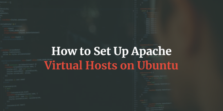 how to set up apache virtual hosts ubuntu