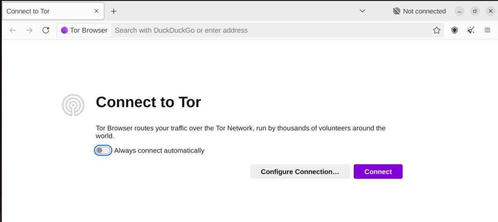 tor browser start page